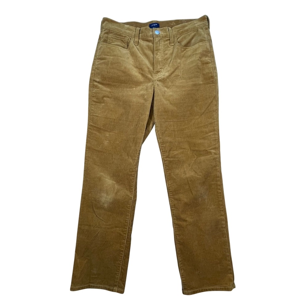 J.Crew Tan Corduroy Straight Leg Re-Imagined Pants Womens 28P BT008